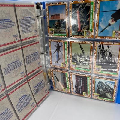 12 page Operation  Desert Storm 3 ring binder with first day stamps envelops Collectible cards