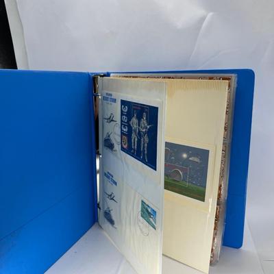 12 page Operation  Desert Storm 3 ring binder with first day stamps envelops Collectible cards