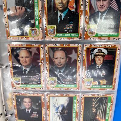 12 page Operation  Desert Storm 3 ring binder with first day stamps envelops Collectible cards