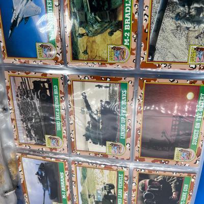 12 page Operation  Desert Storm 3 ring binder with first day stamps envelops Collectible cards