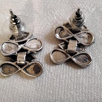 Antique Art Deco Marcasite 925 Earrings With 4 Separate Moving Parts