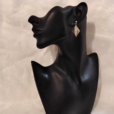 Vintage Unique Opal 925 Earrings