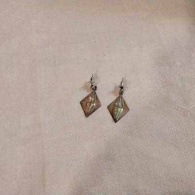 Vintage Unique Opal 925 Earrings