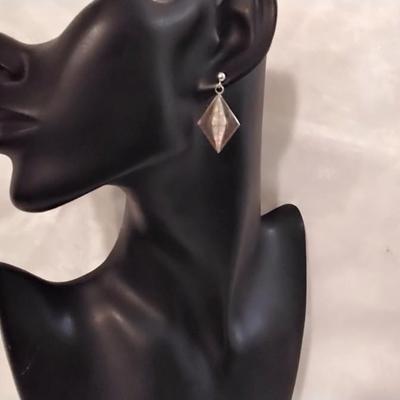 Vintage Unique Opal 925 Earrings