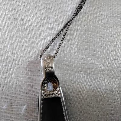 Vintage Jade 925 16" Necklace