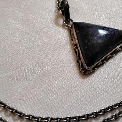 Vintage Lapis Lazuli 28" 925 Necklace