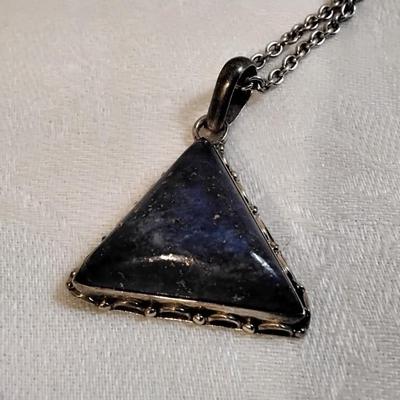 Vintage Lapis Lazuli 28" 925 Necklace