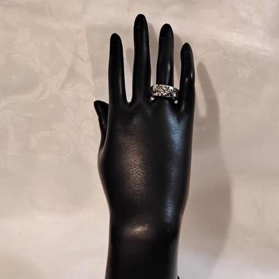 Emerald Tree of Life 925 Ring Size 8