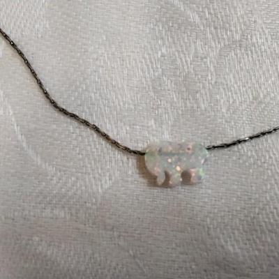 Opal Elephant 16" Necklace
