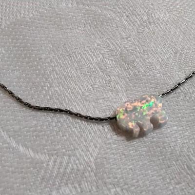 Opal Elephant 16" Necklace