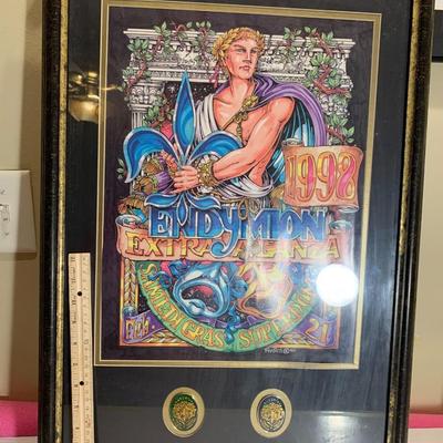 Endymion Extravaganza Framed Poster with Tokens of Youth Mardi Gras