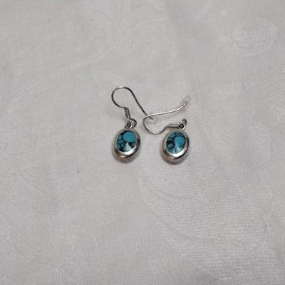 Vintage Turquoise Mexico 925 Earrings
