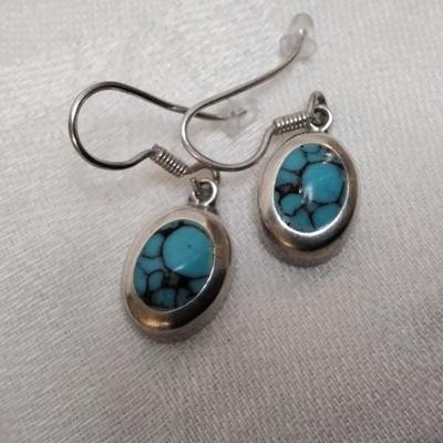 Vintage Turquoise Mexico 925 Earrings