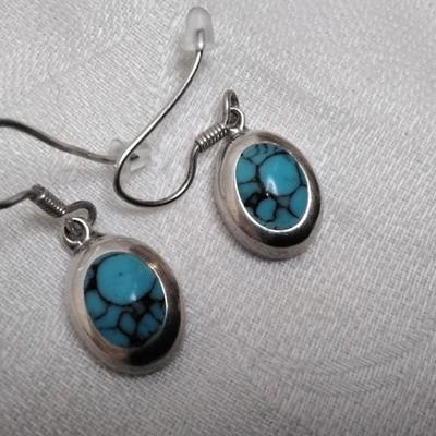 Vintage Turquoise Mexico 925 Earrings
