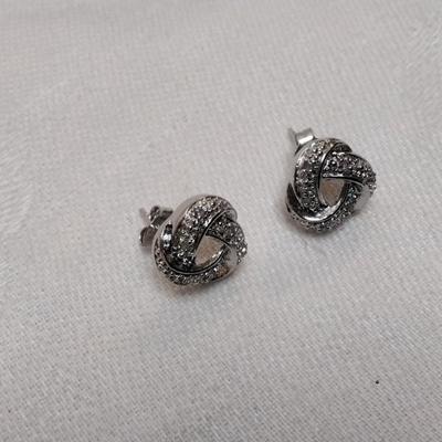 Love Knot Diamond 925 Earrings