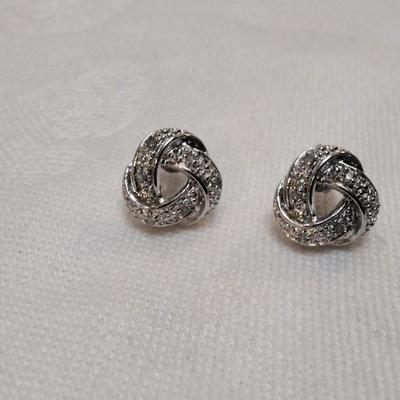Love Knot Diamond 925 Earrings