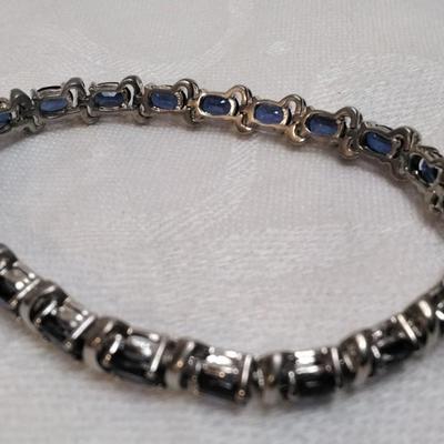 Vintage ADI Sapphire 925 7" Bracelet