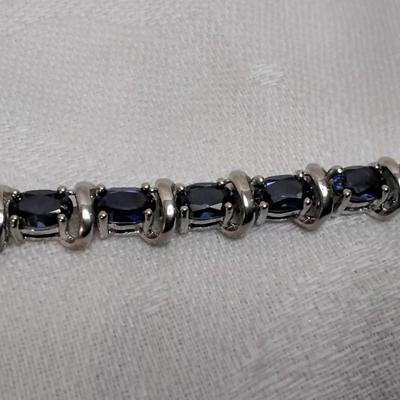 Vintage ADI Sapphire 925 7" Bracelet