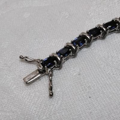 Vintage ADI Sapphire 925 7" Bracelet
