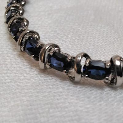 Vintage ADI Sapphire 925 7" Bracelet