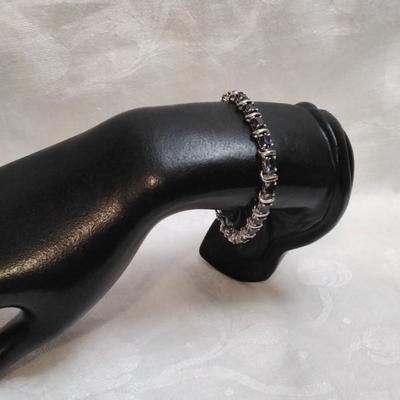 Vintage ADI Sapphire 925 7" Bracelet