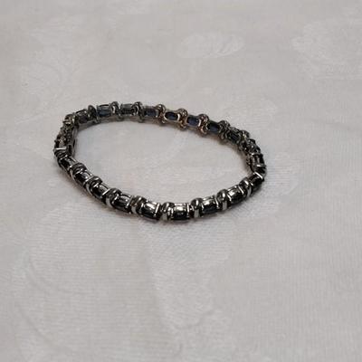 Vintage ADI Sapphire 925 7" Bracelet