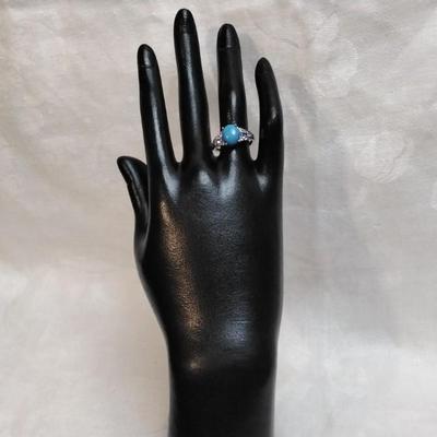 Turquoise and Tanzanite 925 Ring Size 7
