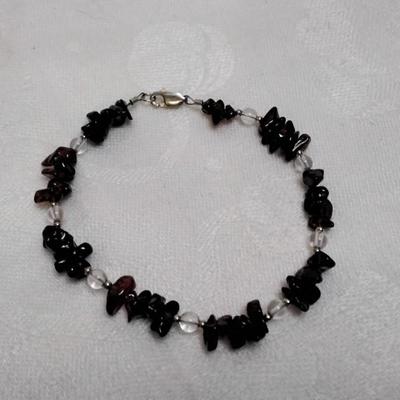 Vintage Garnets 925 7" Bracelet