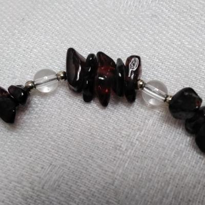 Vintage Garnets 925 7" Bracelet