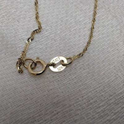 Citrine With Diamond Accent 10k 16" Necklace