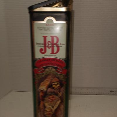 Vintage J&B Rare Scotch Whisky Collectible Container Tin Can Scotland