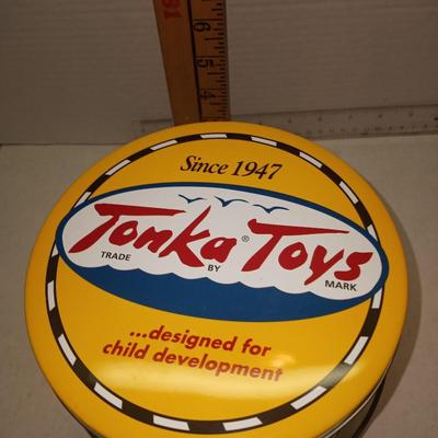 Vintage Tonka Toys Tin Pail Can Cars Trucks