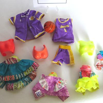 Lot of Barbie Doll Clothes, Lakers Outfit and Snap and Play Clothes