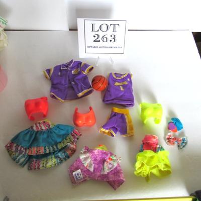 Lot of Barbie Doll Clothes, Lakers Outfit and Snap and Play Clothes