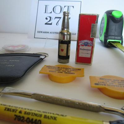 Lot of Vintage Advertising Smalls and Two Lighters