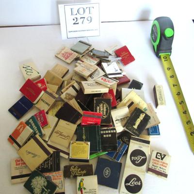 Lot of 90 Match Books and Covers, Older to Newer