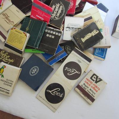 Lot of 90 Match Books and Covers, Older to Newer