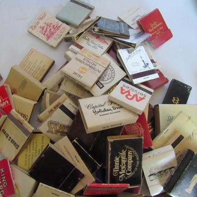 Lot of 90 Match Books and Covers, Older to Newer