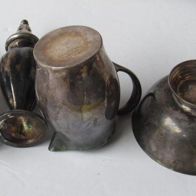 Vintage Silver Plate and Tin Box Lot Reed and Barton