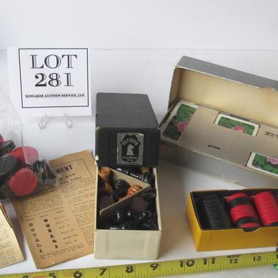 Misc Game Parts, Card Shuffler Etc
