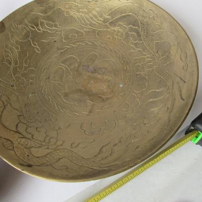Vintage Brass Lot Wall Pocket, Bowl, Shakers