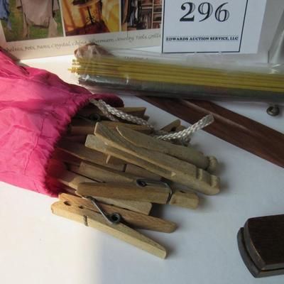 Old Closepins, Hanger, Nice Scent Incense Sticks, Householders Survivor Manual