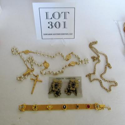 Lot of Contemporary Jewelry and a Rosary