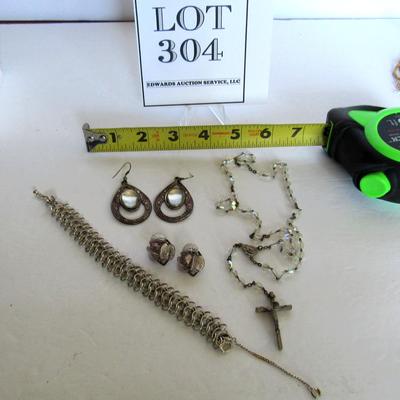 Lot of Jewelry and a Rosary