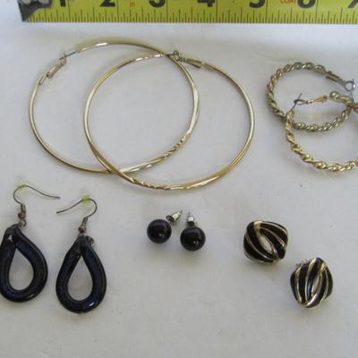 Lot of Misc Modern Jewelry, Huge Hoops