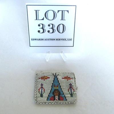 Vintage Native American Small Beaded Coin Purse