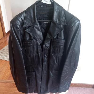 MEN'S WILSON LINED LEATHER COAT SIZE 46
