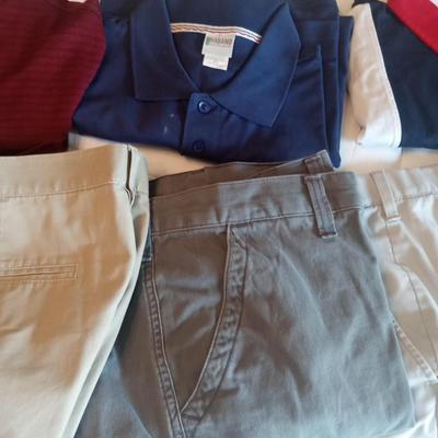MEN'S SHORTS SIZE 38 AND POLO SHIRTS XL