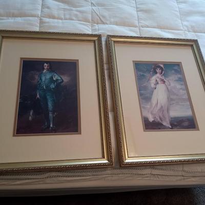 BLUE BOY AND PINK GIRL FRAMED PICTURES