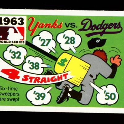 1971 Fleer Laughlin World Series 1963